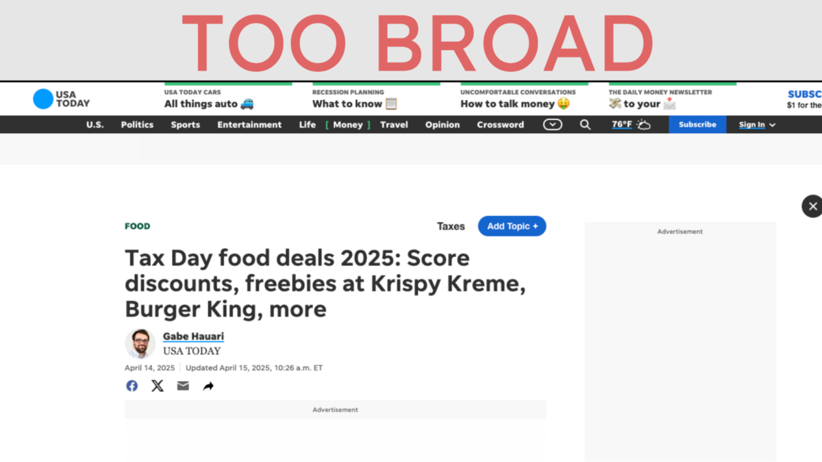 too braod - tax day