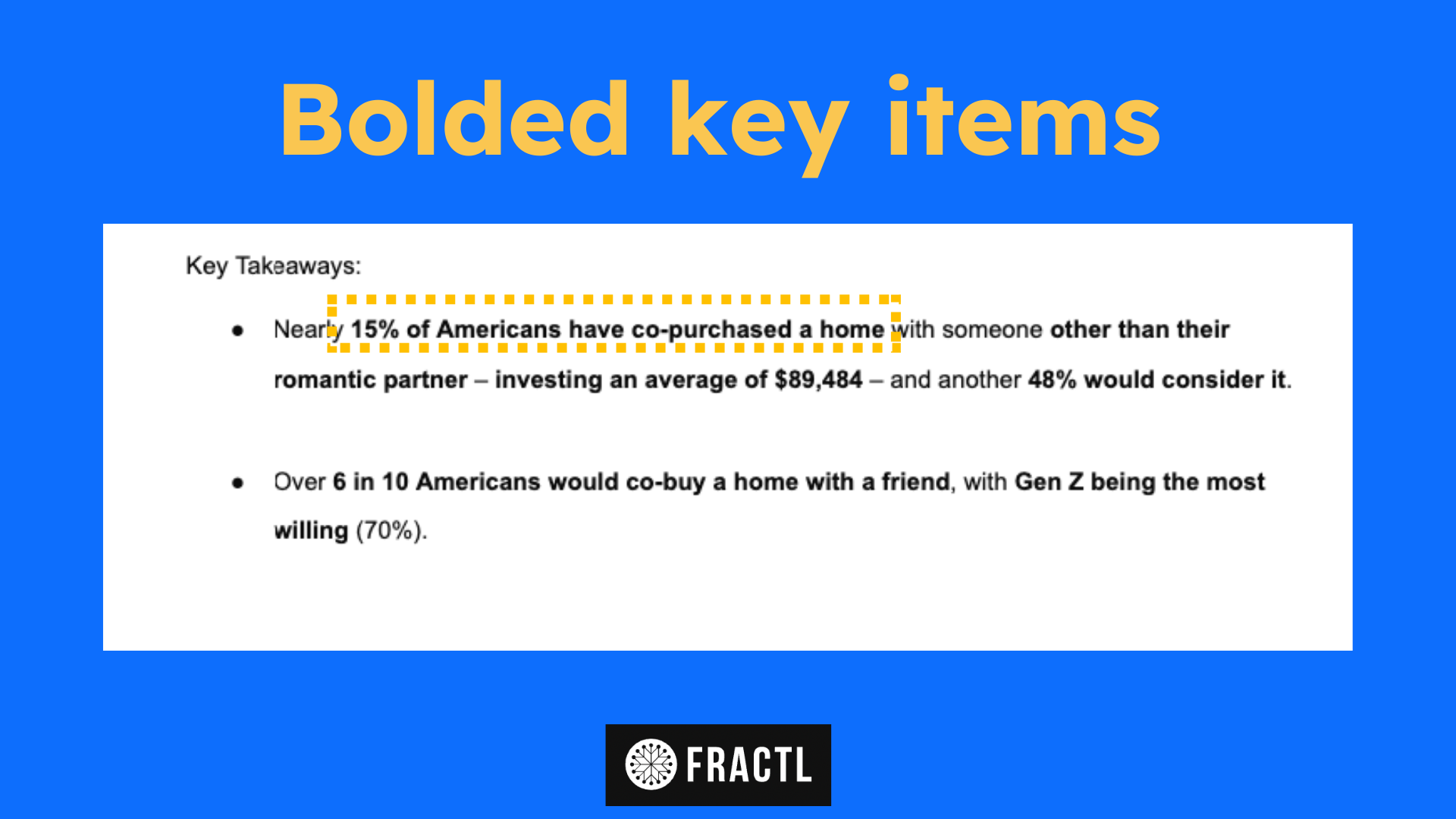 bold key items